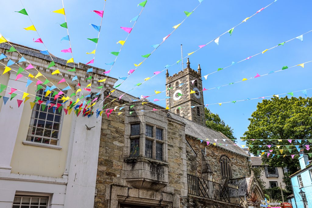 The main high street in Falmouth, Cornwall