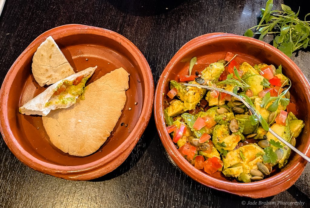 Smashed avocado dish at the Harbour View Falmouth