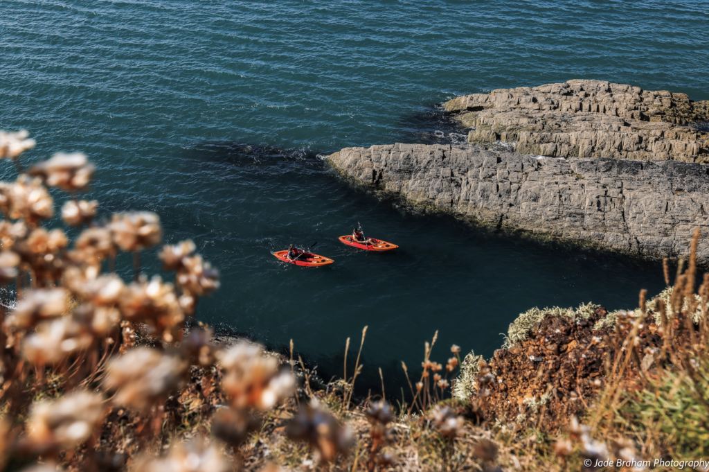 Kayaking at Ceibwr Bay