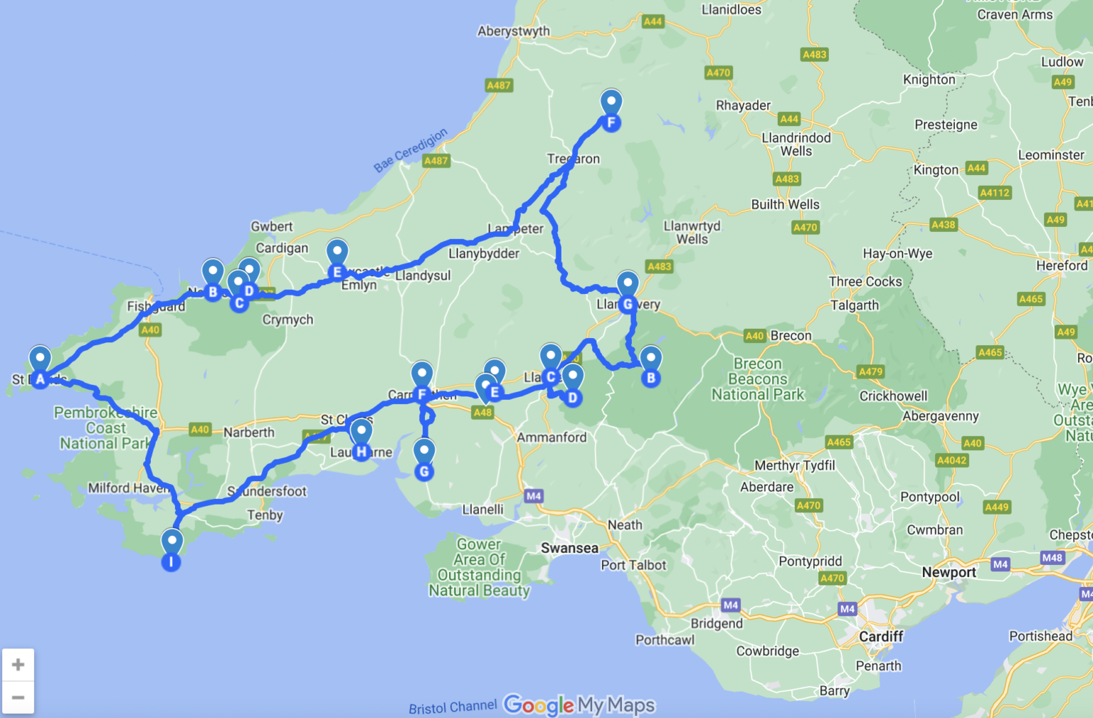 south wales road trip route