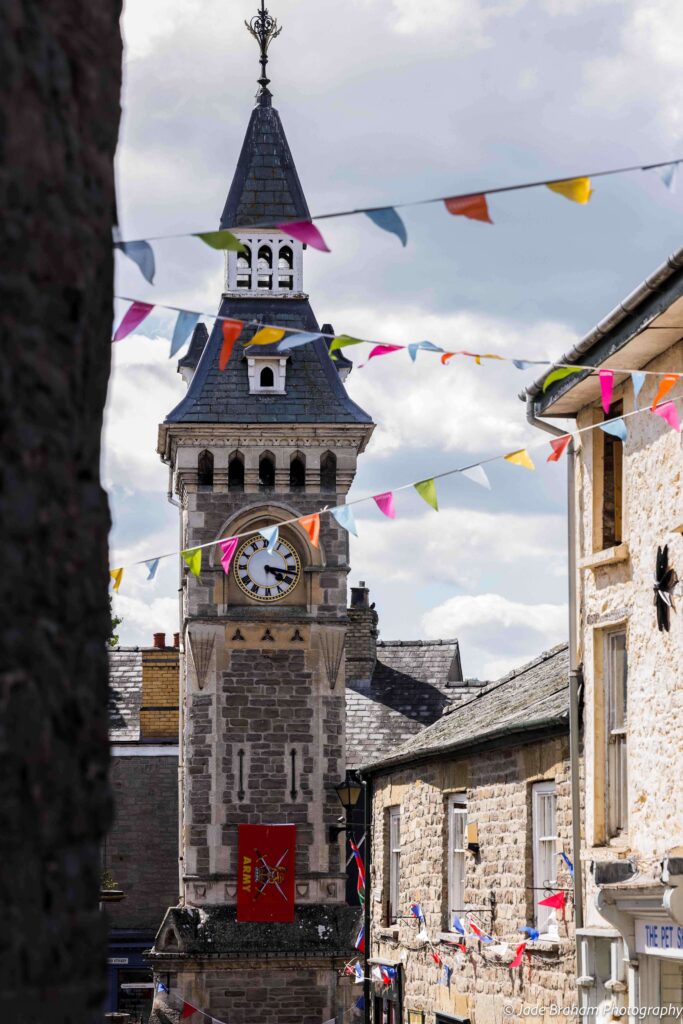 Hay-on-Wye is one of the prettiest villages in Wales with lots of colourful bunting. 