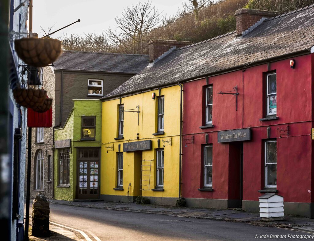 Solva has a lot of colourful houses along the high-street.