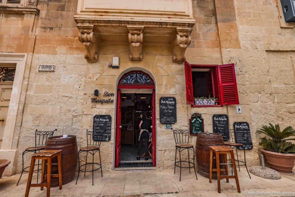 Mesquita Square is the best place for lunch in Mdina in Malta.