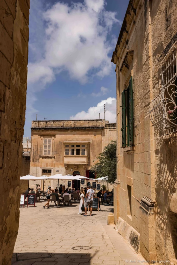 There are cafes hiding around every corner in Mdina.
