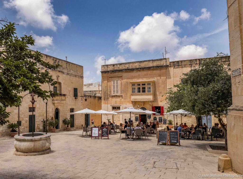 Mesquita Square is the best place for lunch in Mdina in Malta.