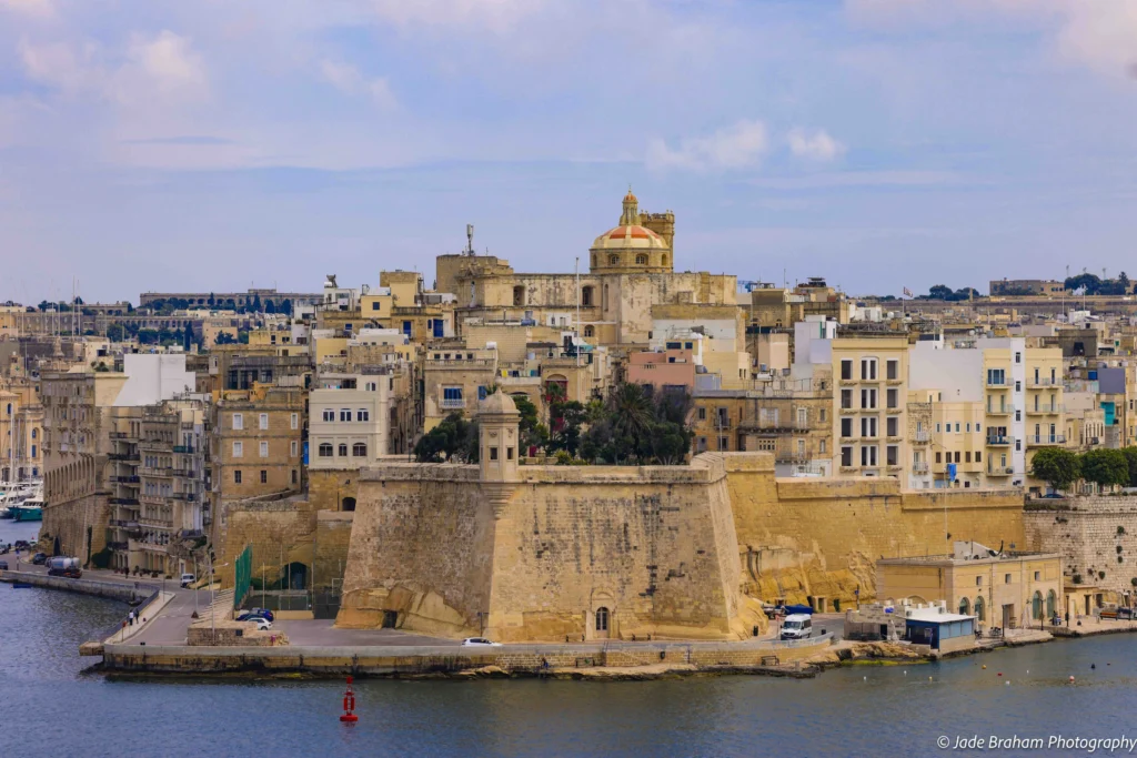 From Upper Barrakka, you'll have panoramic views of the city of Valletta.