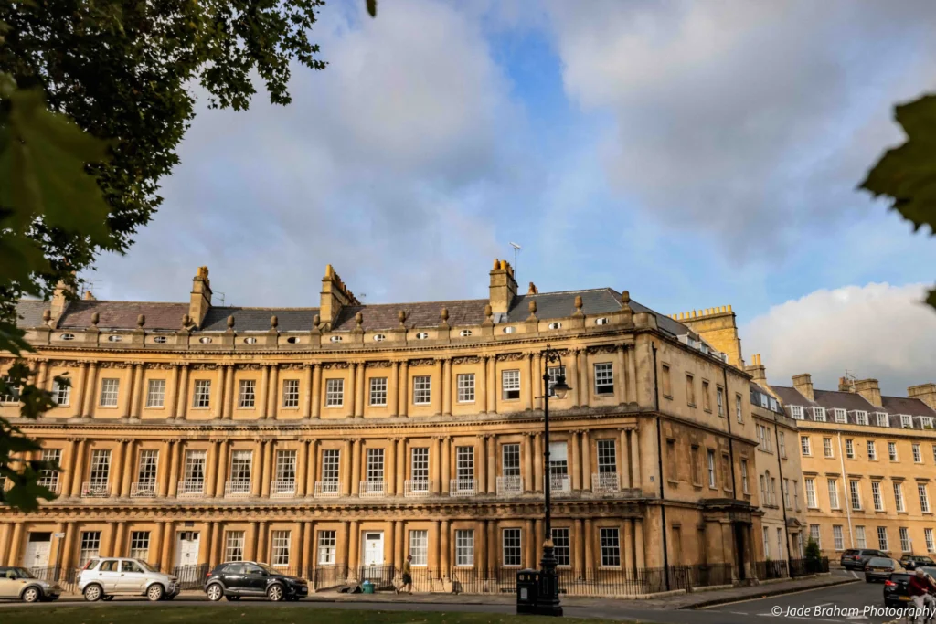 The Circus has a row of terraced, golden houses