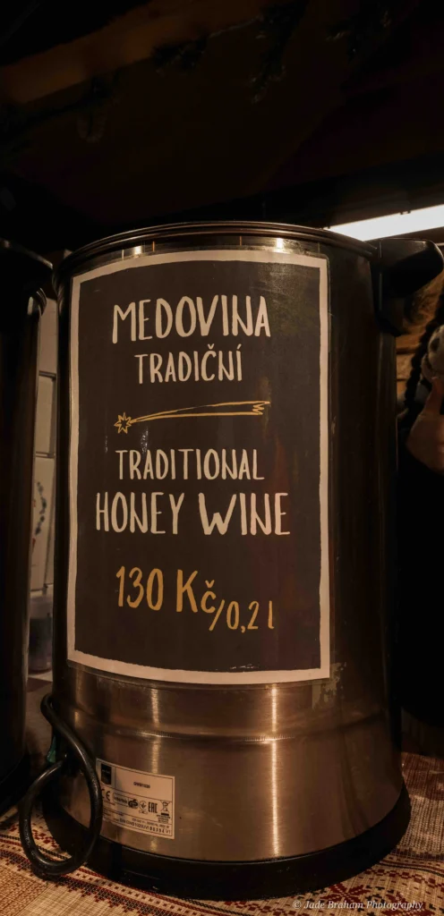 Medovina Wine is sweet and a traditional drink in Prague.