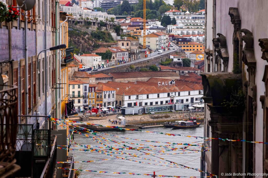 Porto has many colourful bunting down its side streets