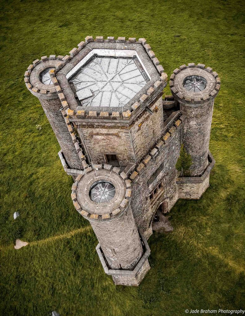 The top of Paxton's Tower in Carmarthenshire. 